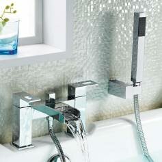 Everest Waterfall Bath Mixer Tap with Hand Held Shower 
