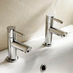 Cascade II Bathroom Sink Taps - Hot and Cold Basin 