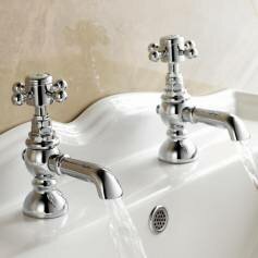 Victoria II Traditional Basin Taps - Hot and Cold 