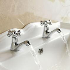 Carrington Traditional Hot and Cold Basin Taps 