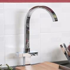 Linville Monobloc Kitchen Tap - Chrome Plated with Swivel Spout 
