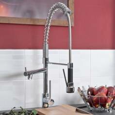 Fango Spray Tap - Chrome Plated Kitchen Mixer - Pull Out Spray 