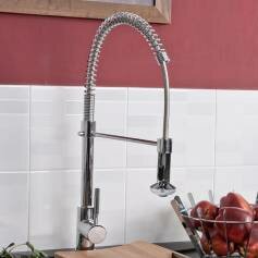 Celine Kitchen Mixer Taps - Chrome Plated Mixer - Pull Out Spray 
