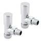 Premium Angled Towel Radiator Valves, 15x15mm 