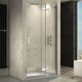 1200mm - 8mm Glass - EasyClean Hinged Door Alcove Shower Enclosure - Finest Range