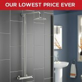 180mm Round Head - Exposed Thermostatic Mixer Shower Kit - Value Range