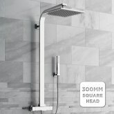 300mm Square Head with Hand Held - Exposed Thermostatic Mixer Shower Kit - Camaya Finest