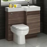 906mm Atlanta Walnut Combined Suite with Toilet & Basin