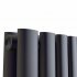1800x360mm Anthracite Double Oval Tube Vertical Radiator - Ember Premium