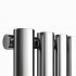 1600x350mm Chrome Single Round Tube Vertical Radiator - Etna Finest