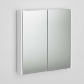 600mm Gloss White Double Door Bathroom Mirror Cabinet